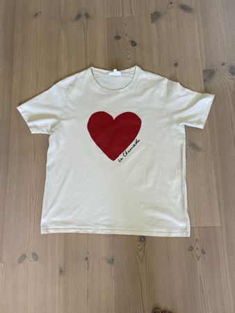SÉZANE T-Shirt mit rotem Herz, Gr. M, 100% Baumwolle, neuwer