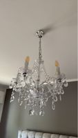 Kronleuchter mit Plexigasbehang 5-flammig gebraucht