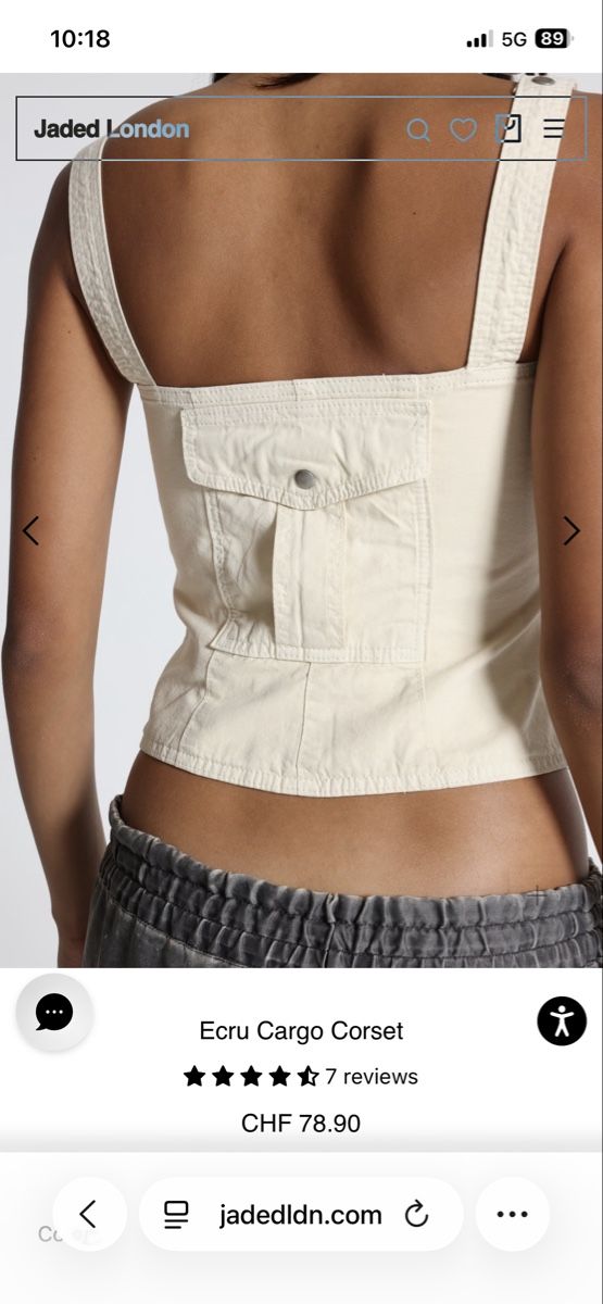 Top: Jaded London Cargo Corset – Nuovo e nell'imballaggio originale da Zürich venduto da luc_2yzg 6