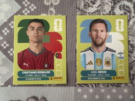 Panini Sticker WM2026 Cristiano Ronaldo und Lionel Messi