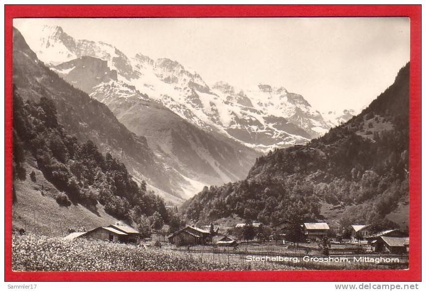 Cartoline postali: STECHELBERG, GROSSHORN, MITTAGHORN – Usato da Grüningen venduto da Kartenlaube