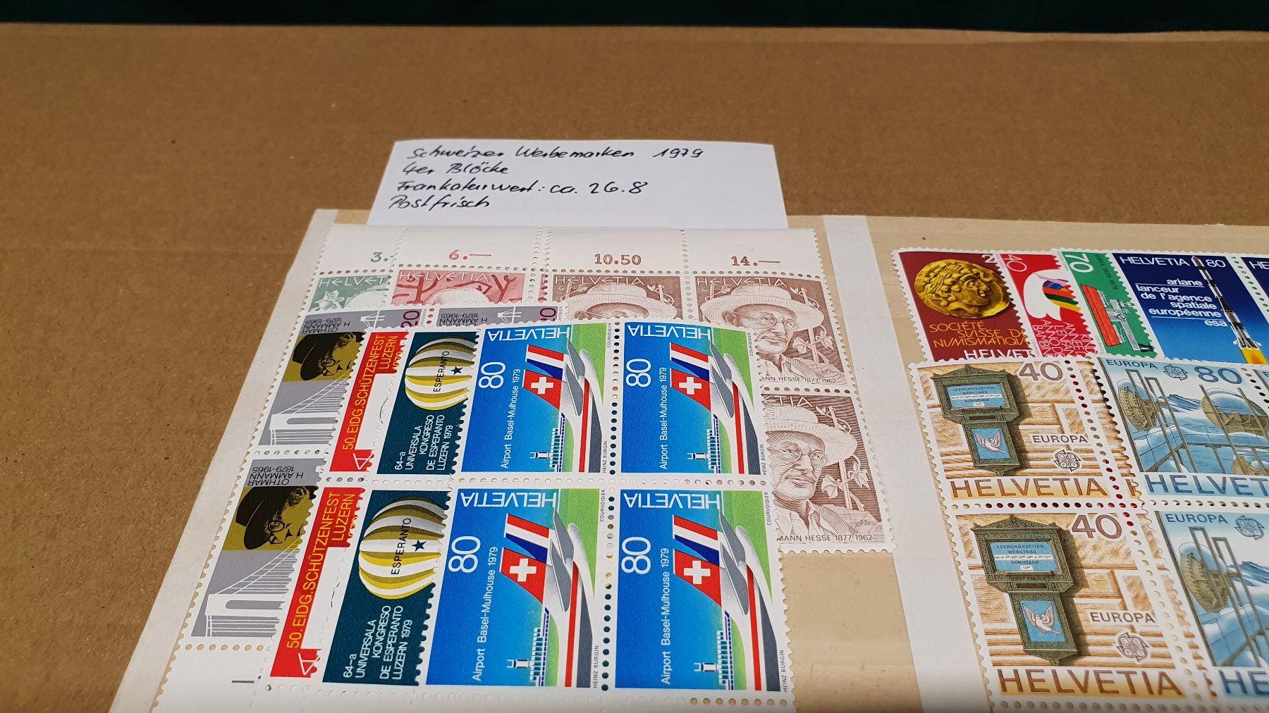 Tutti i francobolli: Schweizer Werbemarken Konvolut 1979 4er Blöcke postfrisch – Usato da Richigen venduto da Auerhahn11 1