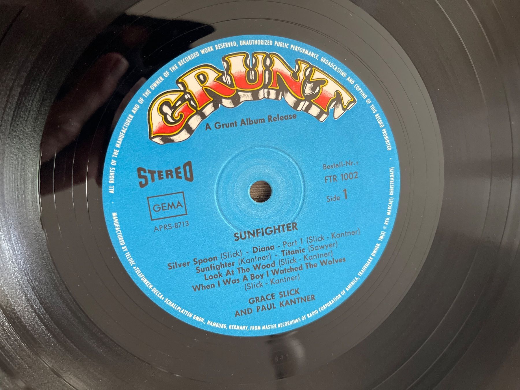Vinyles: A329/Sunfighter - Paul Kantner & Grace Slick – D'occasion à Frutigen par Philippe_jsp 2