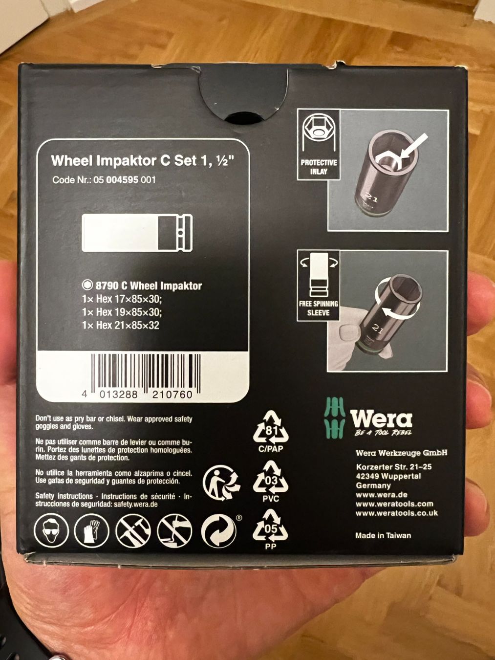 Wera Tutti gli attrezzi: Wera Wheel Impaktor C Set 1 – Nuovo e nell'imballaggio originale da Küsnacht ZH venduto da adam_s 2