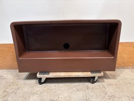 Braunes Lavabo, Waschbecken aus Keramik