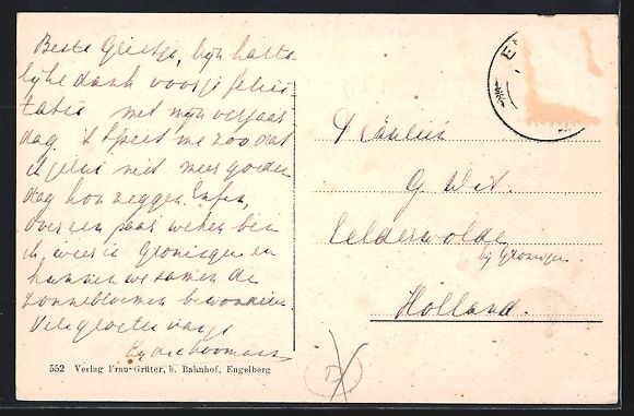 Cartoline postali: AK Engelberg, Arnialp mit Juchli – Usato da Berlin venduto da bartko-reher 1