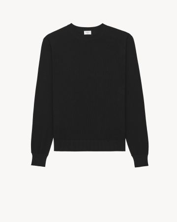 Schwarzer Saint Laurent Paris Pullover Gr. S aus Baumwolle