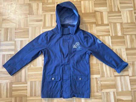 Kinder Übergangsjacke dunkelblau, Gr. 128, Top Zustand