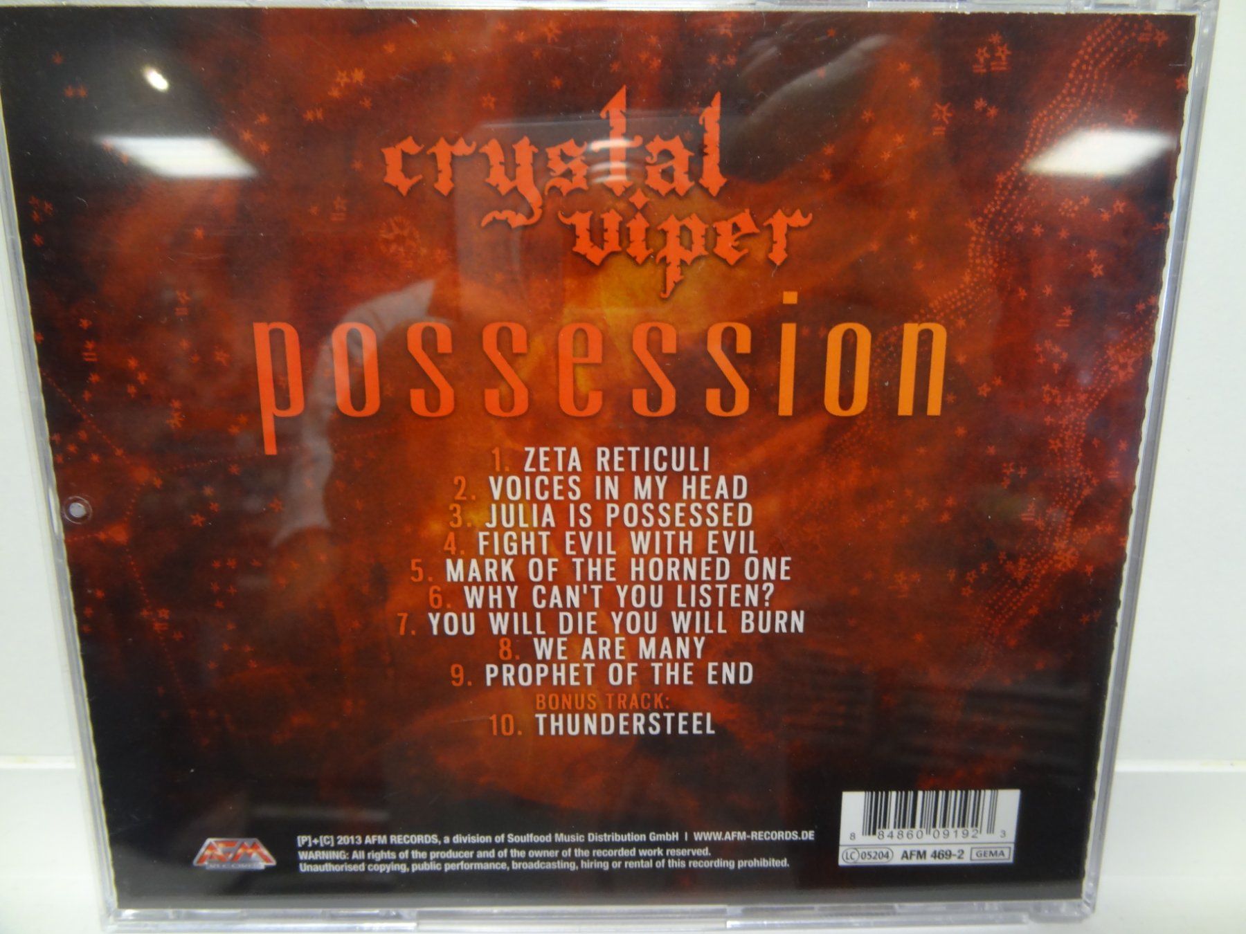 CDs: Crystal Viper - Possession - Limited Edition CD – D'occasion à luzern par musicandart 1