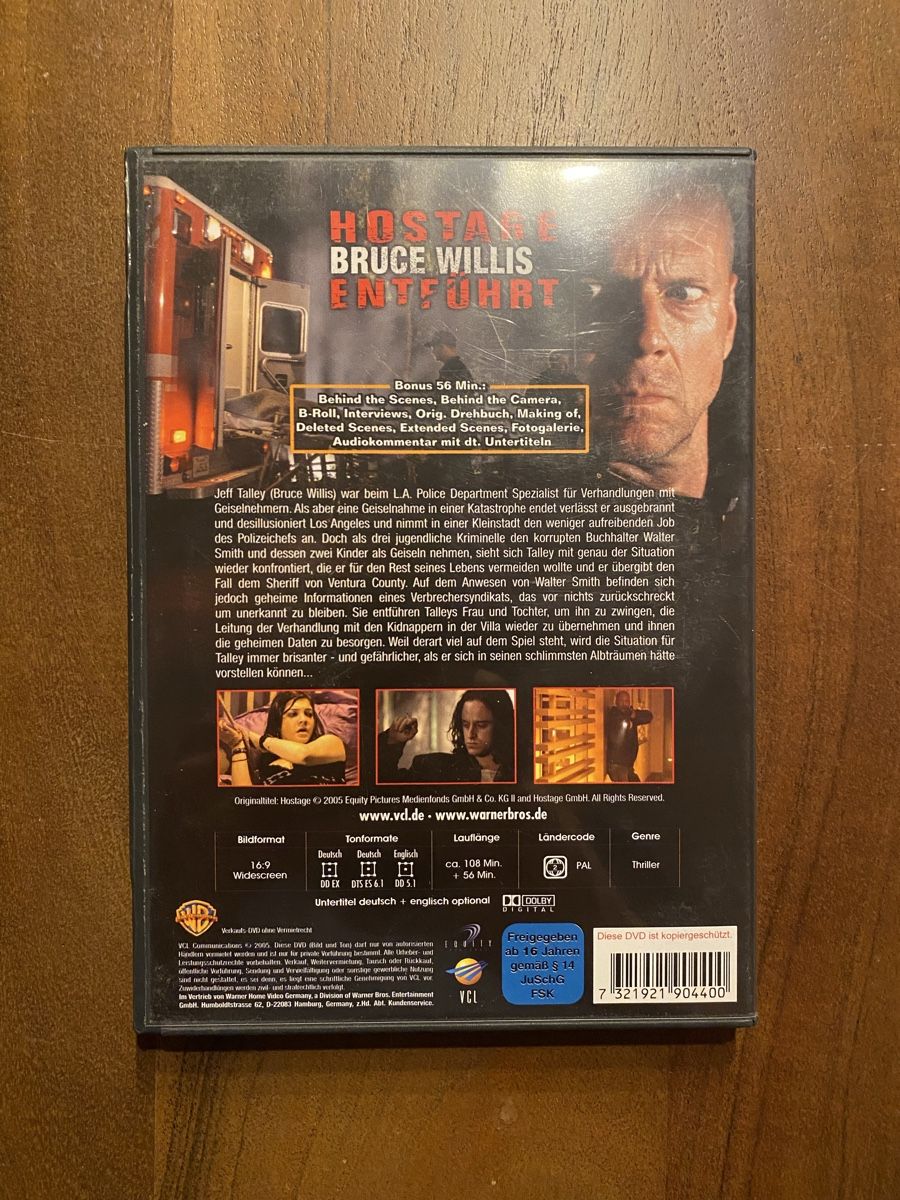 Tutti i DVDs: Hostage - Entführt (mit Bruce Willis) DVD – Usato da Thunstetten venduto da Virus_33 2