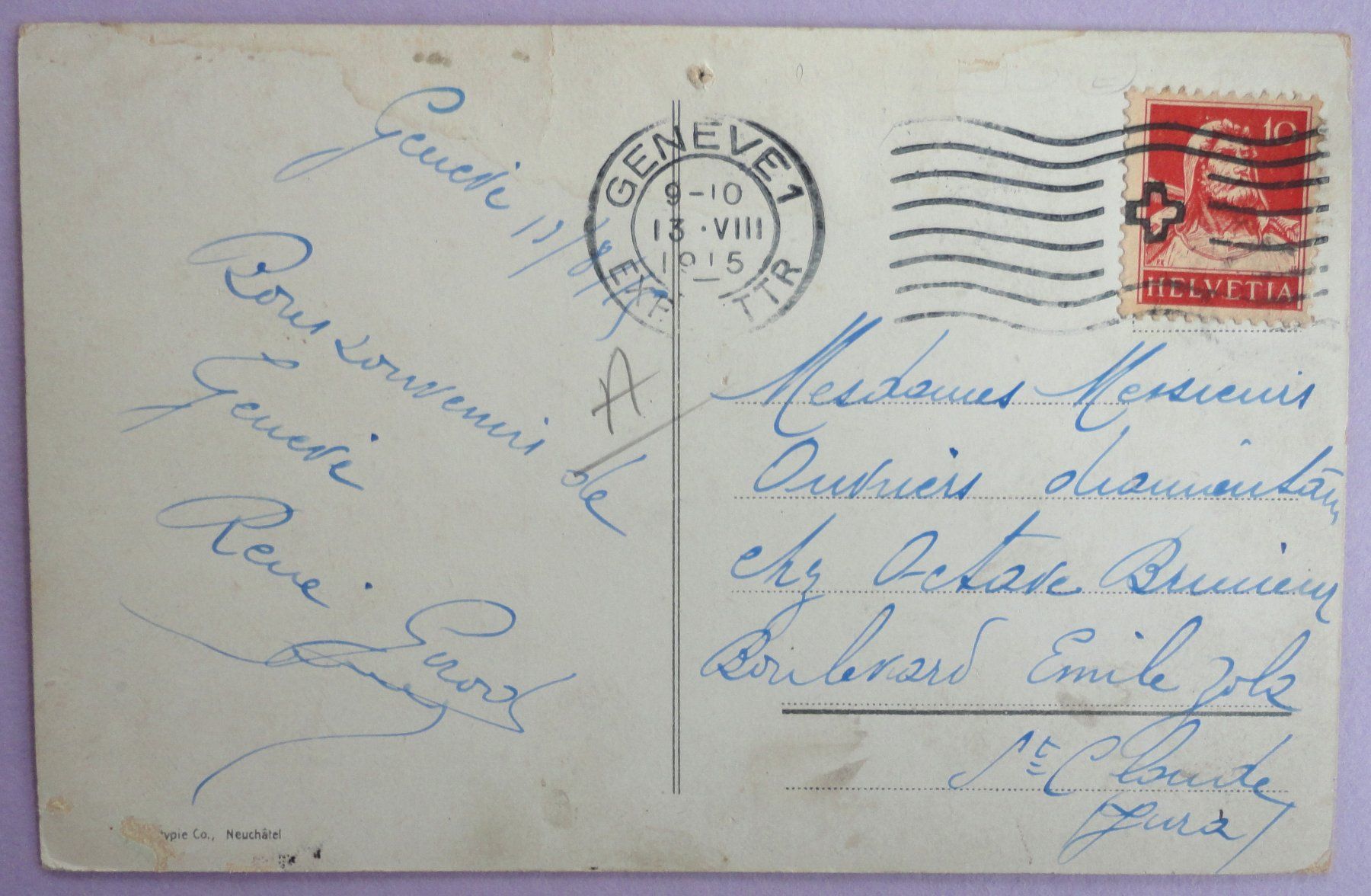 Cartoline postali: Genève - Monument National – Difettoso da Fétigny venduto da Billy2miny 1