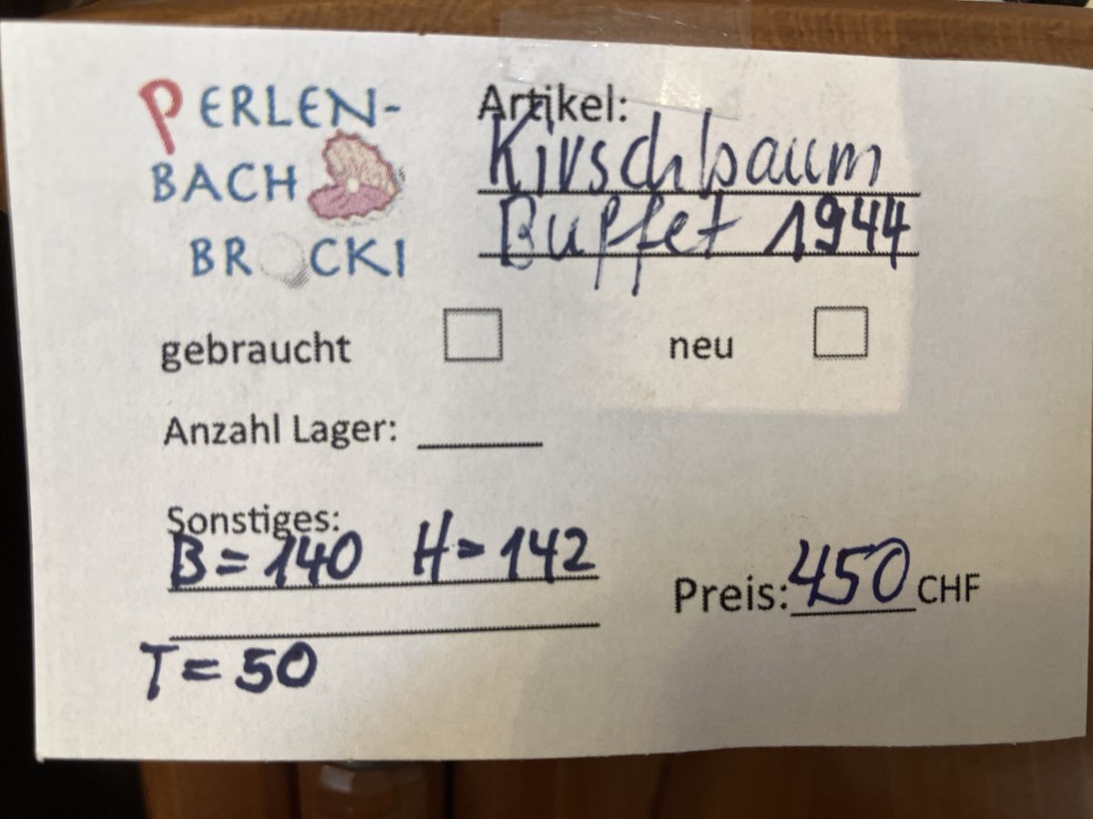 Credenze: Kleines Kirschbaum Buffet – Usato da Erlenbach im Simmental! venduto da Simmentaler-Perlen 6