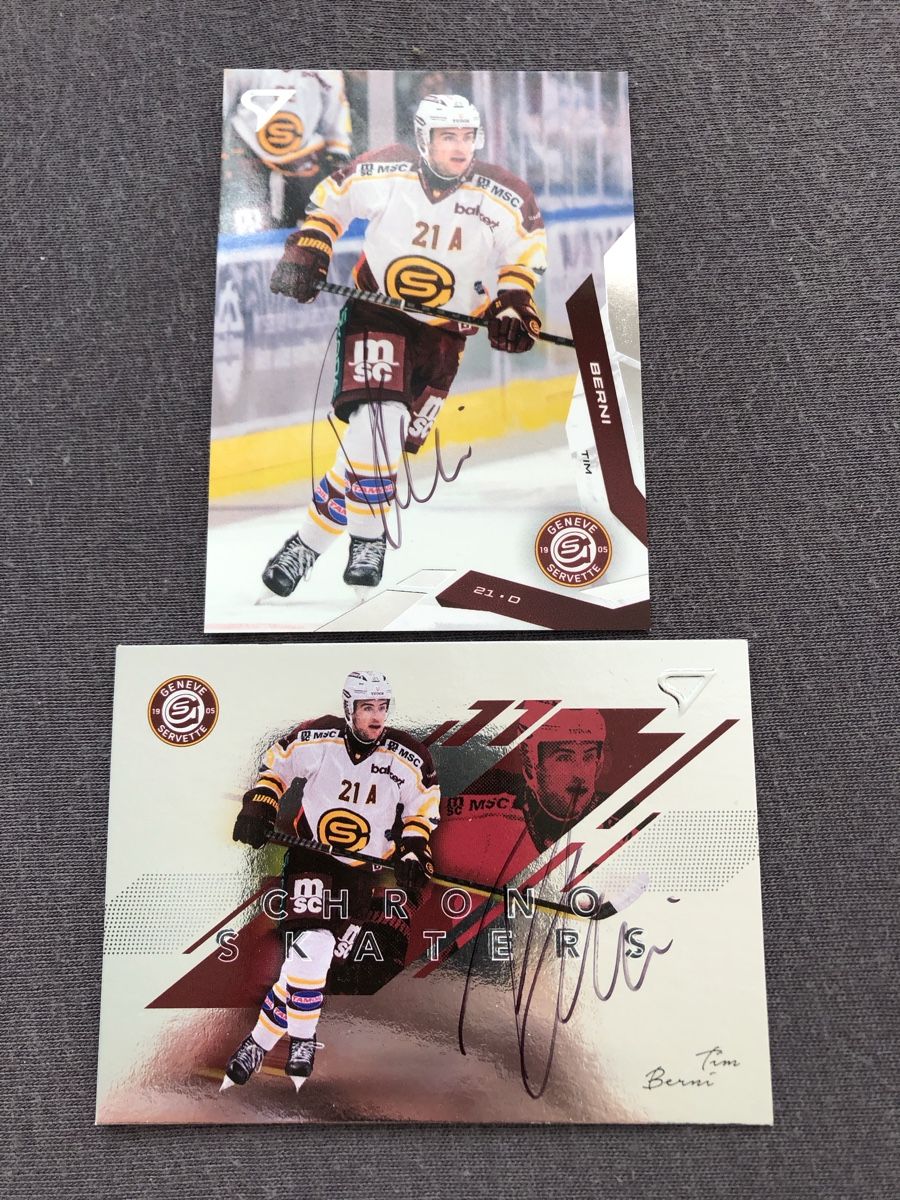 NHL Sammelbilder & Trading cards: Tim Berni Genf Servette Hockey Card signiert – Gebraucht aus Meierskappel von Cc19