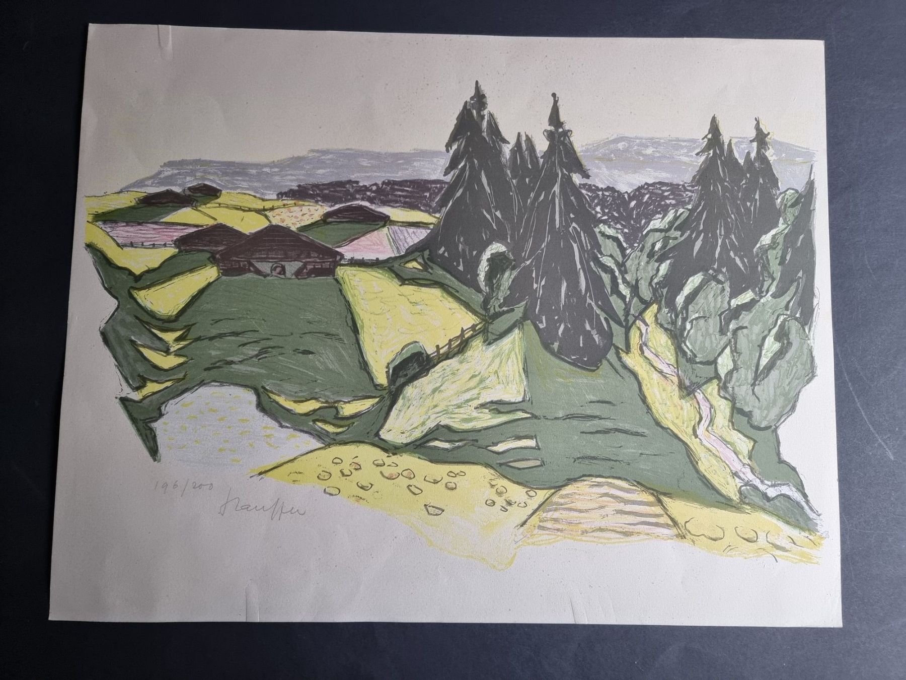 Grafica & Litografie: FRED STAUFFER LITHOGRAPHIE SIGNIERT NUMMERIERT – Usato da Gersau venduto da grafik-kunst