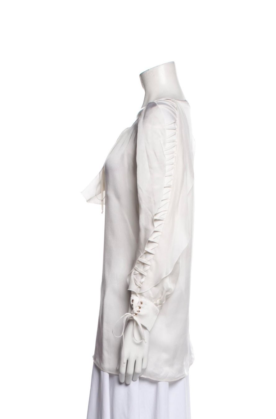 Givenchy Chemisiers: Givenchy Silk V-Neck Blouse/Fr38 – D'occasion à Basel par TIMELESS-FASHION 4