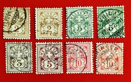 WERTZIFFER FASERPAPIER LOT AB 58 - 83 1894 - 1906 GEST.