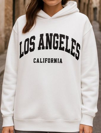 Pullover mit Print und Hoody - Oversize - Grösse ca. 36/38