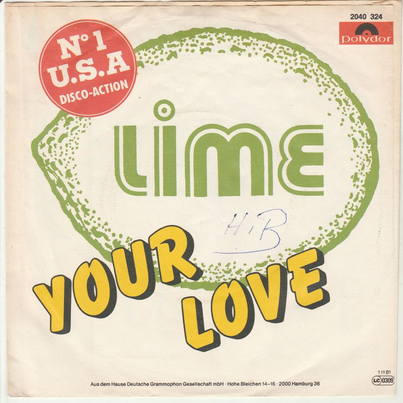Schallplatten: Lime - Your Love 7" Vinyl 1981 – Gebraucht aus Tübach von JamesStone 1