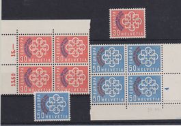 Schweiz 1959: PTT Konferenz - 4er + Einzelmarken **