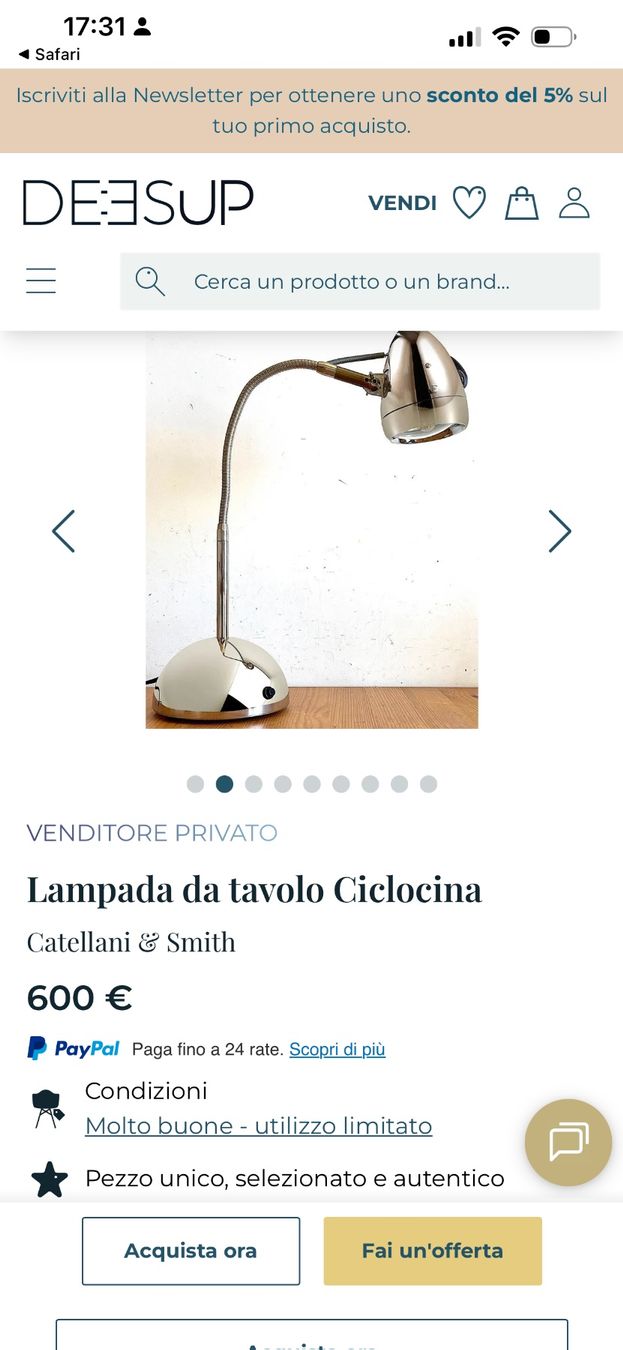 Lampen: Lampe de Bureau de Castellani & Smith – Gebraucht aus Ipsach von Worrior23 2