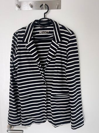 Street One Blazer schwarz/weiss gestreift Gr. 40