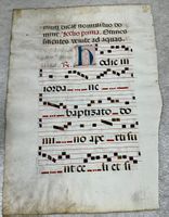 Antikes (Doppelseitiges) Pergament-Manuskript 15 Jahrhundert