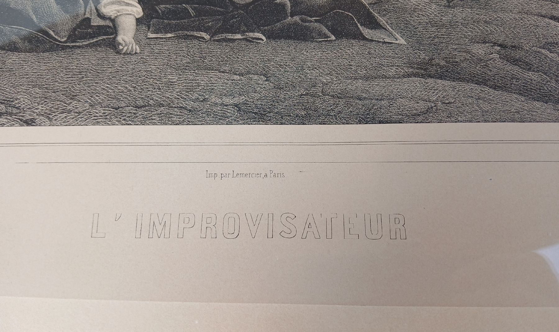Gemälde: Estampe L'Improvisateur Leopolt Robert Paris Eugéne  – Gebraucht aus Sciernes-d'Albeuve von Dojo004 3