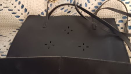 Borsa nera elegante in vera pelle - Made in Italy!