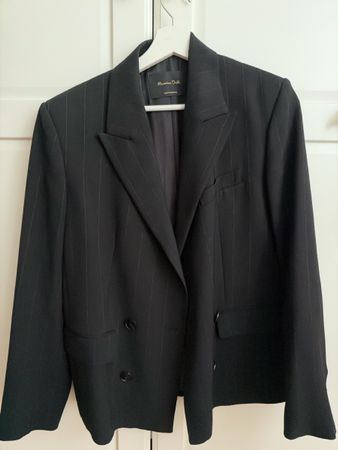 Massimo Dutti Blazer schwarz mit weissen Nadelstreifen