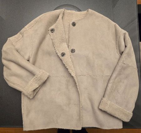 Winterjacke Beige mit Teddyfell Gr L