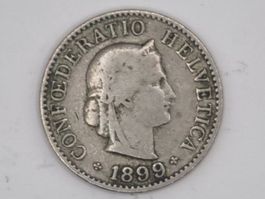 5 rappen 1899 Seltene Jahre