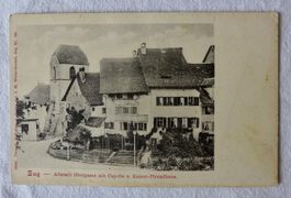 AK ZUG ZG, Obergasse mit Kapelle und Pfrundhaus