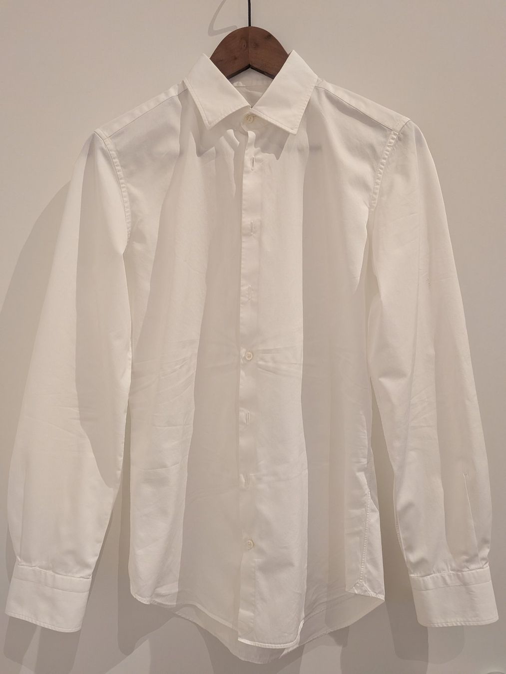 Camicie: Chemise blanche Emanuele Maffeis slim 100% coton – Usato da St-Aubin-Sauges venduto da pafpif