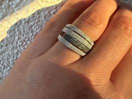 Silber Ring 925, diamantiert