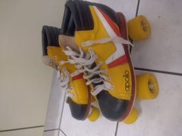 Vintage Rollschuhe Apollo gelb schwarz retro