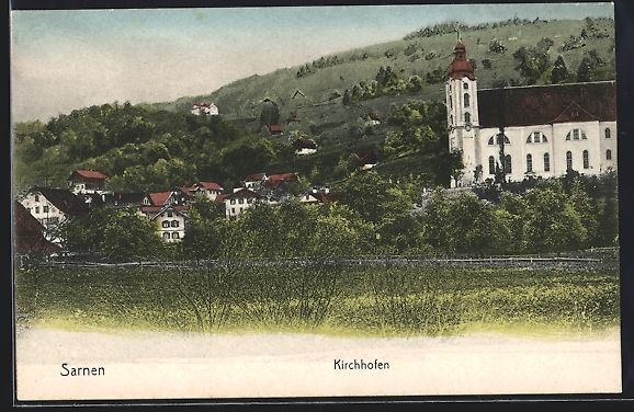 Cartoline postali: AK Sarnen, Kirchhofen – Usato da Berlin venduto da bartko-reher