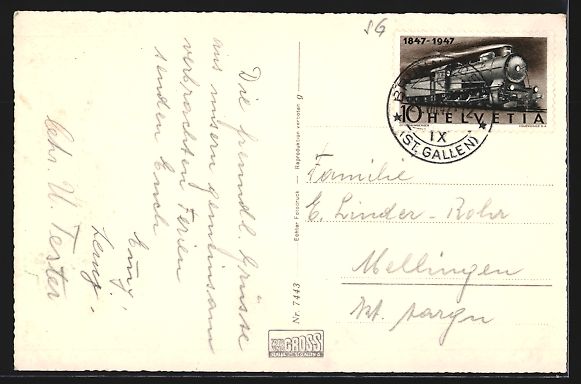 Cartoline postali: AK Furth-Brunnadern, Blick auf den Ort – Usato da Berlin venduto da bartko-reher 1