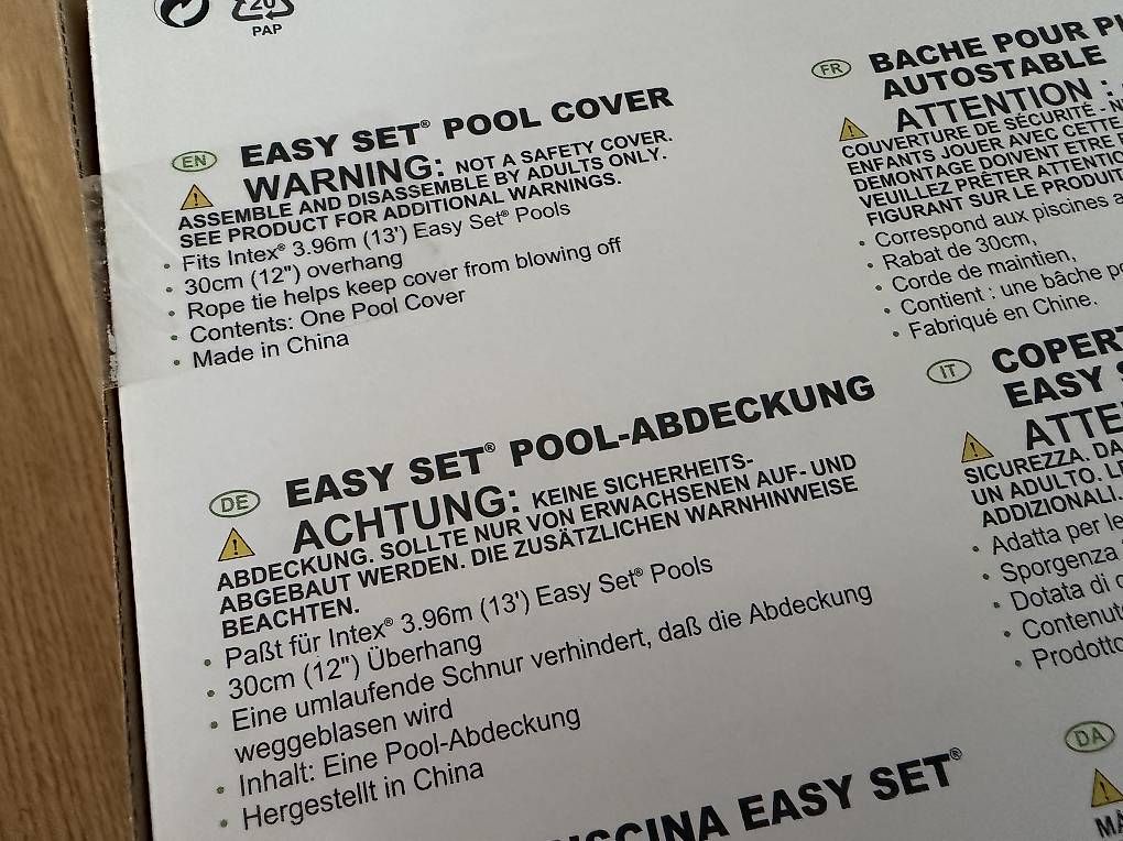 Piscine: Pool-Abdeckung, rund, 380 cm Durchmesser, neu!  – Usato da Schwerzenbach venduto da martin1606 3
