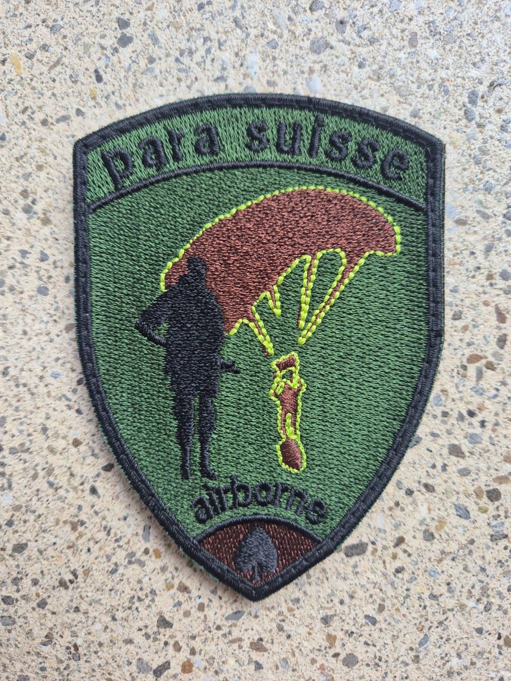 Schweizer Armee Plaketten & Abzeichen: *** Badge Fallschirmaufklärer mit klett *** – Neu (gemäss Beschreibung) aus Riedholz von fr_sIruP