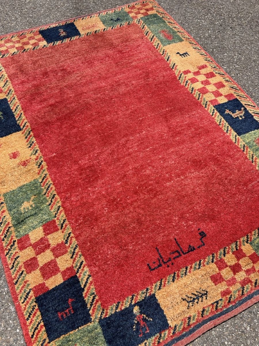 Tappeti: Gabbeh Teppich Iran mit Signatur – Usato da Wängi venduto da Tesimo 1