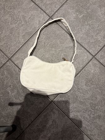 Handtasche Cordsstoff weiss guter Zustand