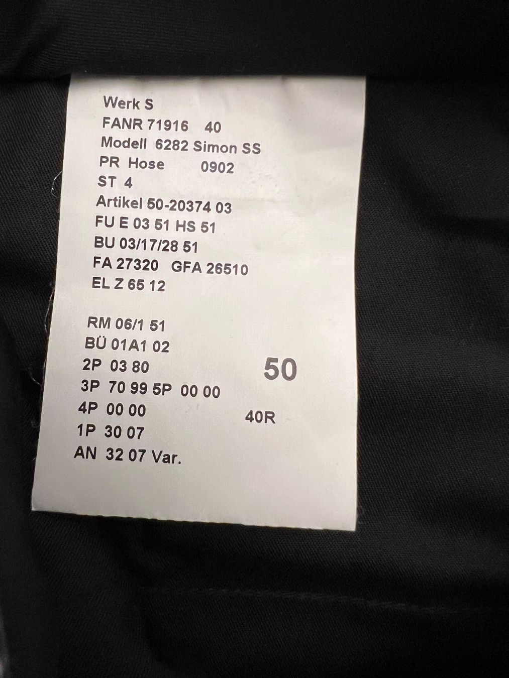 Pantaloni: Anzughose schwarz, Grösse 50 – Usato da Zürich venduto da vallup_9 4