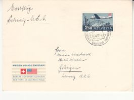 SLH SF 47.5 b Genf - Washington, mit Abart, Kat. Fr. 200.-