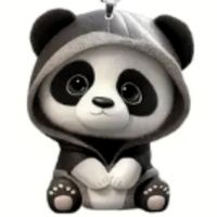 🐼✨ Knuffiger Panda-Schlüsselanhänger 🔑💫