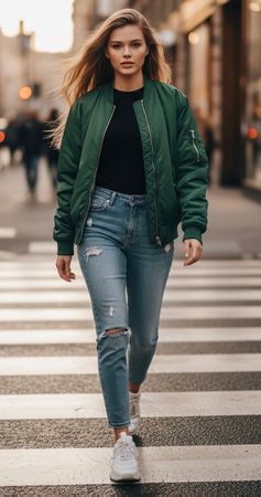 ✨Stylische Bomber Jacke