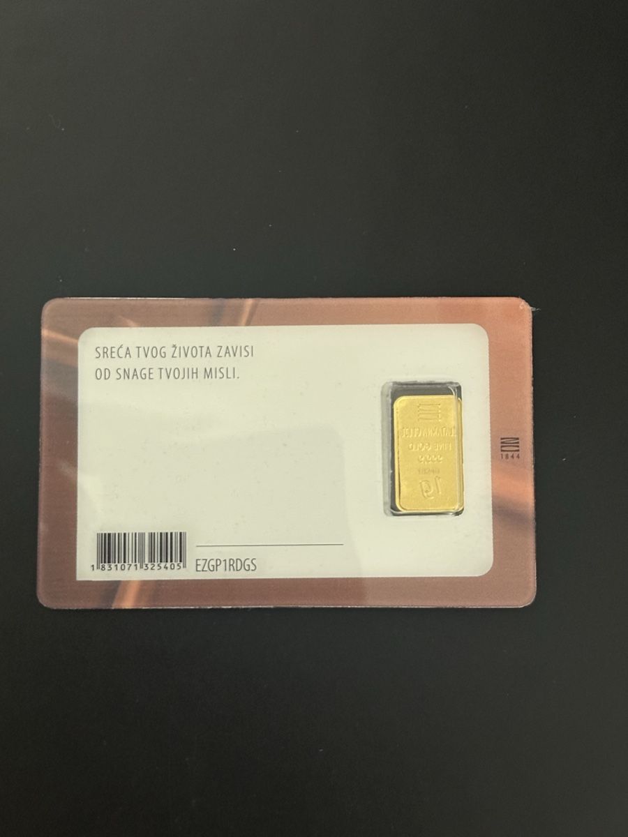 Metalli preziosi: Goldbarren 1g Slowenien – Nuovo e nell'imballaggio originale da Untersiggenthal venduto da byiggy 2