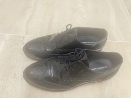 Glanz Lederschuhe 38 Schwarz 