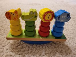 Holzspielzeug Stapelturm Tiere, Top Spielzeug für Kinder!