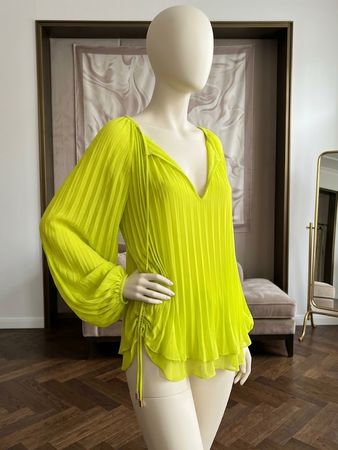 ZARA Elegante Plissee-Bluse – Gr. S