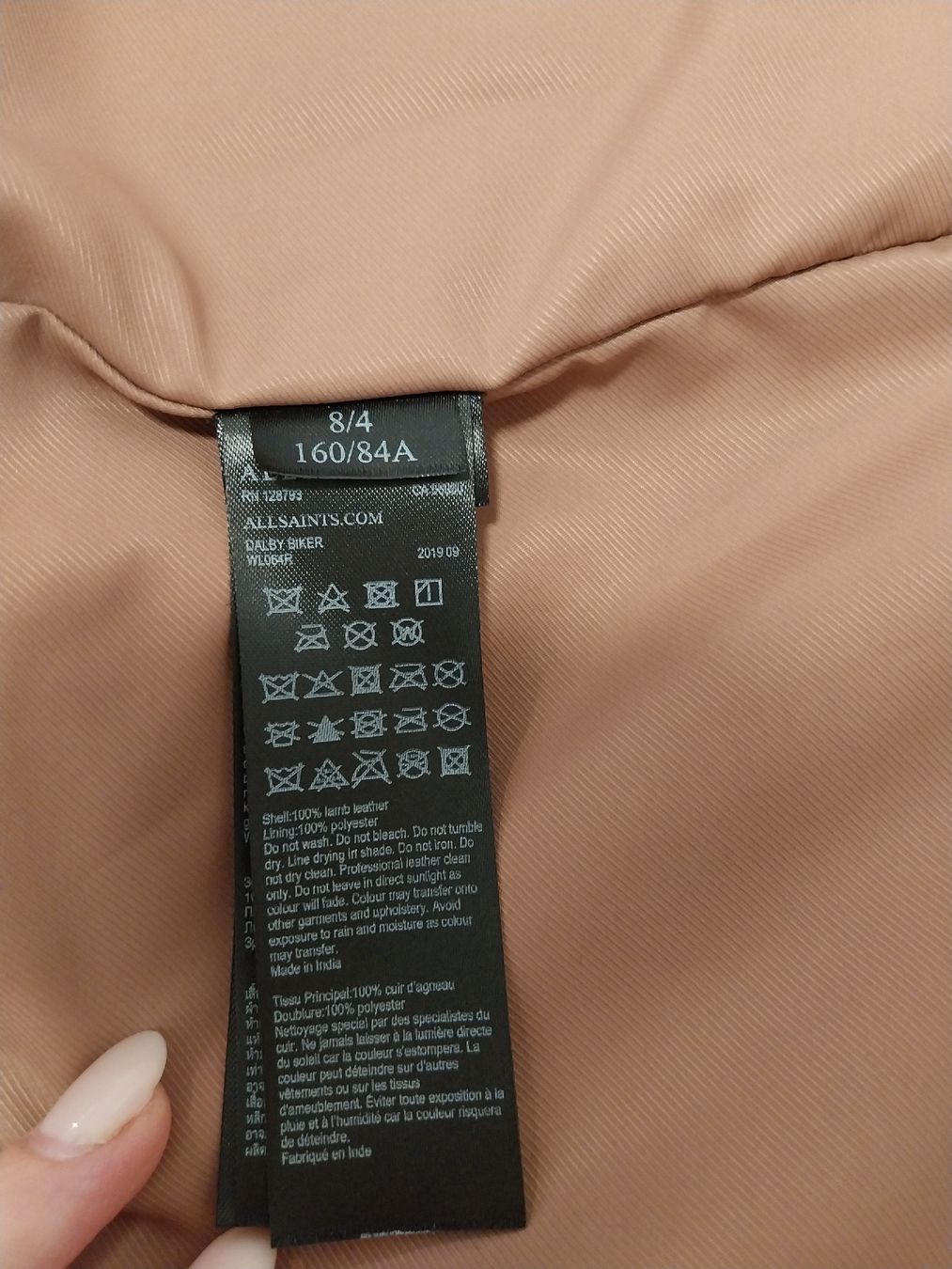 Allsaints Giacche: All Saints Lederjacke altrose EU36 – Usato da Oberwil BL venduto da A.Mohler 5